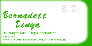 bernadett dinya business card